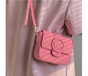 OOMhotsale   2023 niche design new women's bag cherry blossom pink girly heart macaron single shoulder crossbody small square bag